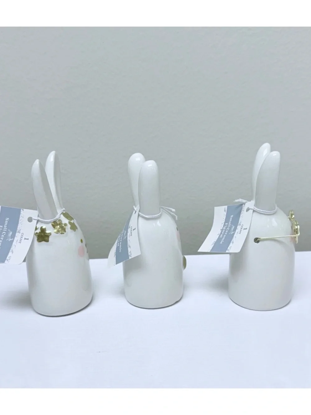 Last Set! Target Bullseye Full Set of 3 White Ceramic Bunny Head Figurines 2026